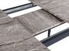 Utdragbart matbord 120/150 x 80 cm steneffekt grå EFTALIA_885336
