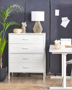 Lipasto teräs 4 laatikkoa valkoinen ENAGO Lipasto teräs 4 laatikkoa valkoinen ENAGO