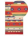 Bavlněný kelimový koberec 80 x 150 cm vícebarevný ALAPARS_869791