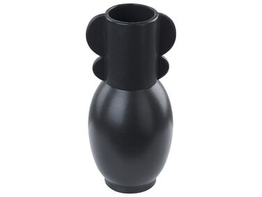 Porcelain Flower Vase 29 cm Black MYTILENE
