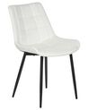 Set of 2 Velvet Dining Chairs Off-White MELROSE II_885764