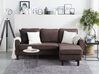3 Seater Fabric Sofa with Ottoman Brown AVESTA_741925