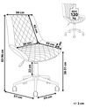 Krzesło biurowe regulowane ekoskóra szare MARIBEL_716506
