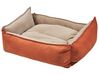 Velvet Reversible Pet Bed 70 x 60 cm Orange and Beige IZMIR_826591