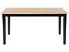 Mesa de comedor de madera de caucho clara/negro 150 x 90 cm GEORGIA_735865