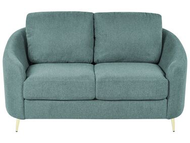 2 Seater Fabric Sofa Green TROSA