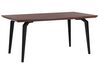 Mesa de jantar efeito madeira escura e pés pretos 160 x 90 cm AMARES_792905