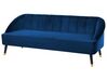 Sofa 3-osobowa welurowa ciemnoniebieska ALSVAG_732204