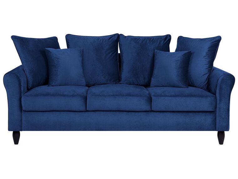 3 Seater Velvet Sofa Navy Blue BORNHOLM _748483