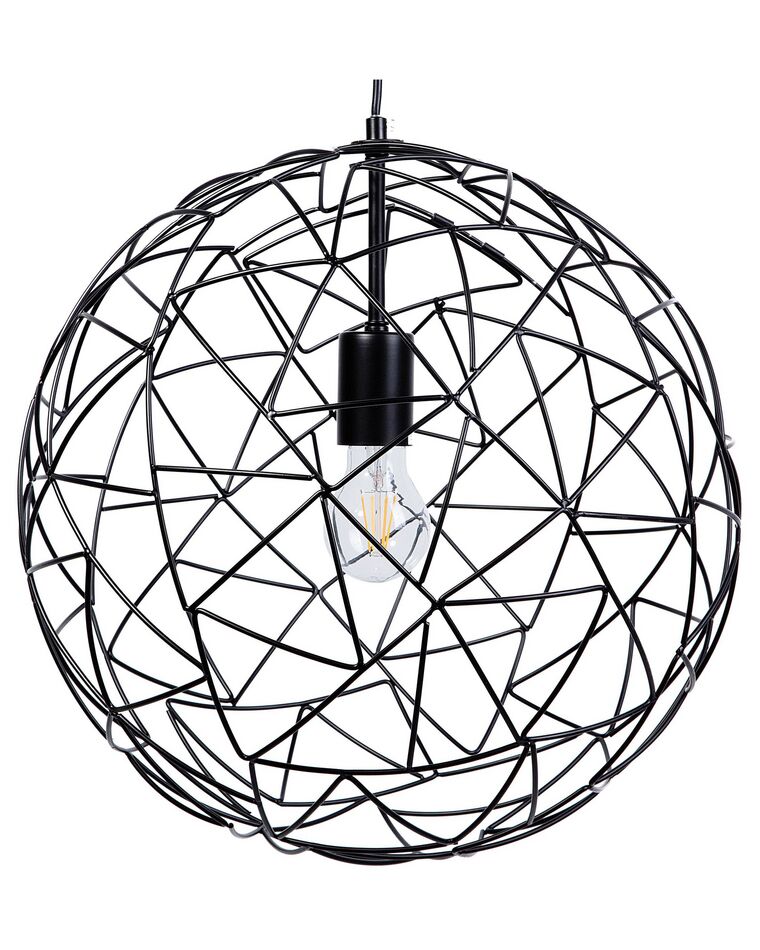 Lampe suspension en métal noir LEMME_684201