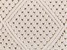 Set of 2 Cotton Macrame Cushions with Tassels 45 x 45 cm Beige BESHAM_904594