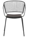 Set of 2 Metal Dining Chairs Black RIGBY_775547
