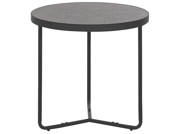 Soffbord ⌀ 50 cm grå / svart MELODY medelstor_822479