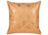 Set of 2 Cotton Cushions Geometric Pattern 45 x 45 cm Orange HOYA_892850