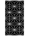 Alfombra de viscosa negro/plateado 80 x 150 cm SIBEL_762598
