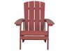 Záhradná stolička s podnožkou červená ADIRONDACK_809679