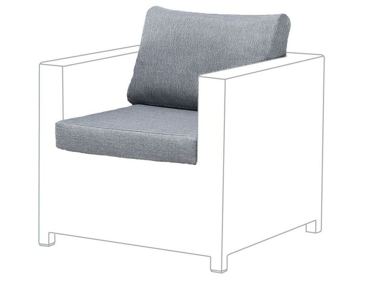 Outdoor Cushion Cover Set Grey MILANO Beliani.co.uk