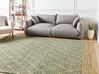 Teppich Jute grün / beige 200 x 300 cm geometrisches Muster Kurzflor TELLIKAYA_903974