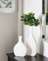 Stoneware Decorative Vase 25 cm White THAPSUS_857668