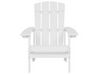Zahradní židle s podnožkou bílá ADIRONDACK_809486