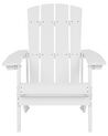 Krzesło ogrodowe z podnóżkiem białe ADIRONDACK_809486