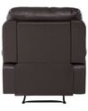 Faux Leather Manual Recliner Chair Brown BERGEN_681458