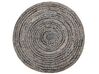 Okrúhly jutový koberec ⌀ 120 cm modrá/béžová MASLAK_848936