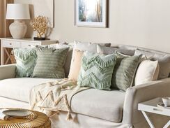 Koristetyyny puuvilla oliivinvihreä 45 x 45 cm PICTUS Koristetyyny puuvilla oliivinvihreä 45 x 45 cm PICTUS