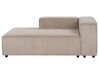 2 pers. sofa lysebrun fløjl højrevendt APRICA_909963