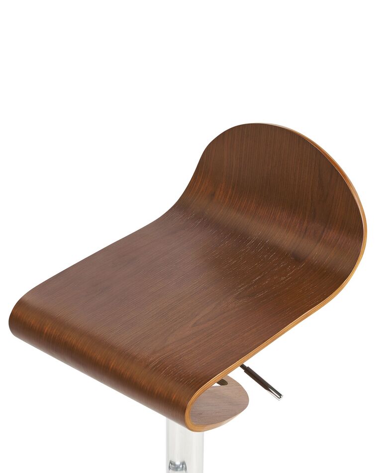 Set of 2 Swivel Bar Stools Dark Brown LIVERPOOL Beliani.co.uk