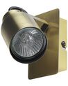 Set of 2 Metal Spotlight Lamps Brass BONTE_828744