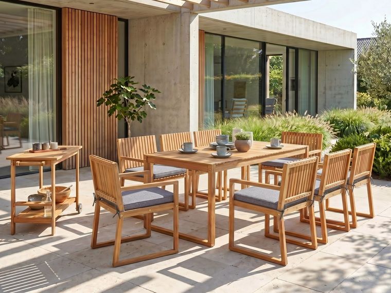 Table De Jardin Pliable En Acacia Massif - 90 X 52,5 X 65 Cm - Idéale Pour Les Repas En Extérieur