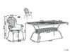 Zestaw ogrodowy metalowy stół i 6 krzeseł brązowy LIZZANO_765532