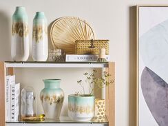 Kukkamaljakko kivitavara monivärinen 25 cm CYTHERA