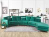 Sofa półokrągła 7-osobowa modułowa welurowa zielona ROTUNDE_793577