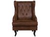 Faux Leather Wingback Chair Brown ALTA_716594