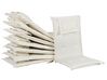 Set de 8 coussins en tissu blanc cassé pour chaises de jardin MAUI_769773