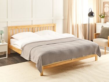 Cotton Bedspread 220 x 240 cm Taupe RAGALA