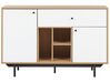 Sideboard heller Holzfarbton / weiß 2 Schränke Schublade ITACA_789817