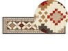Kelim Teppich Wolle mehrfarbig 80 x 300 cm orientalisches Muster Kurzflor GHUKASAVAN_859082