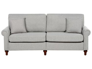 3 Seater Fabric Sofa Light Grey GINNERUP