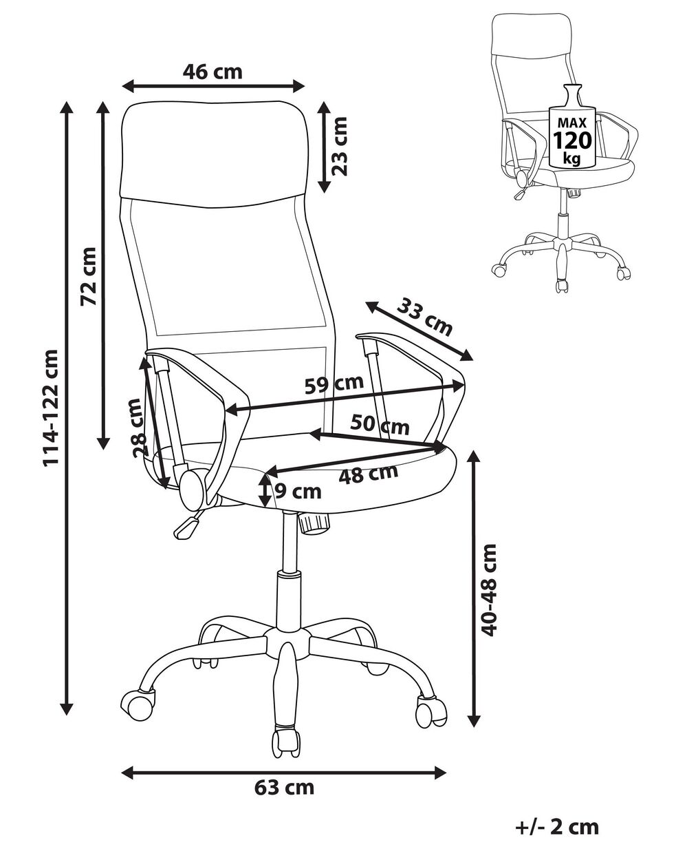 Chaise de bureau beige design avec roulettes sur CDC Design