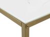 Tavolino consolle vetro bianco oro 80 x 30 cm DELANO_765455