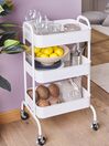 Metal 3 Tier Kitchen Trolley White LUCCA_787832