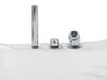 Whirlpool Badewanne mit Bluetooth Lautsprecher weiß mit LED 210 x 145 cm MONACO_773630