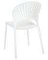 Set of 4 Plastic Dining Chairs White OSTIA_862733