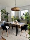 Dining Table 150 x 90 cm Light Wood with Black ADENA_827569