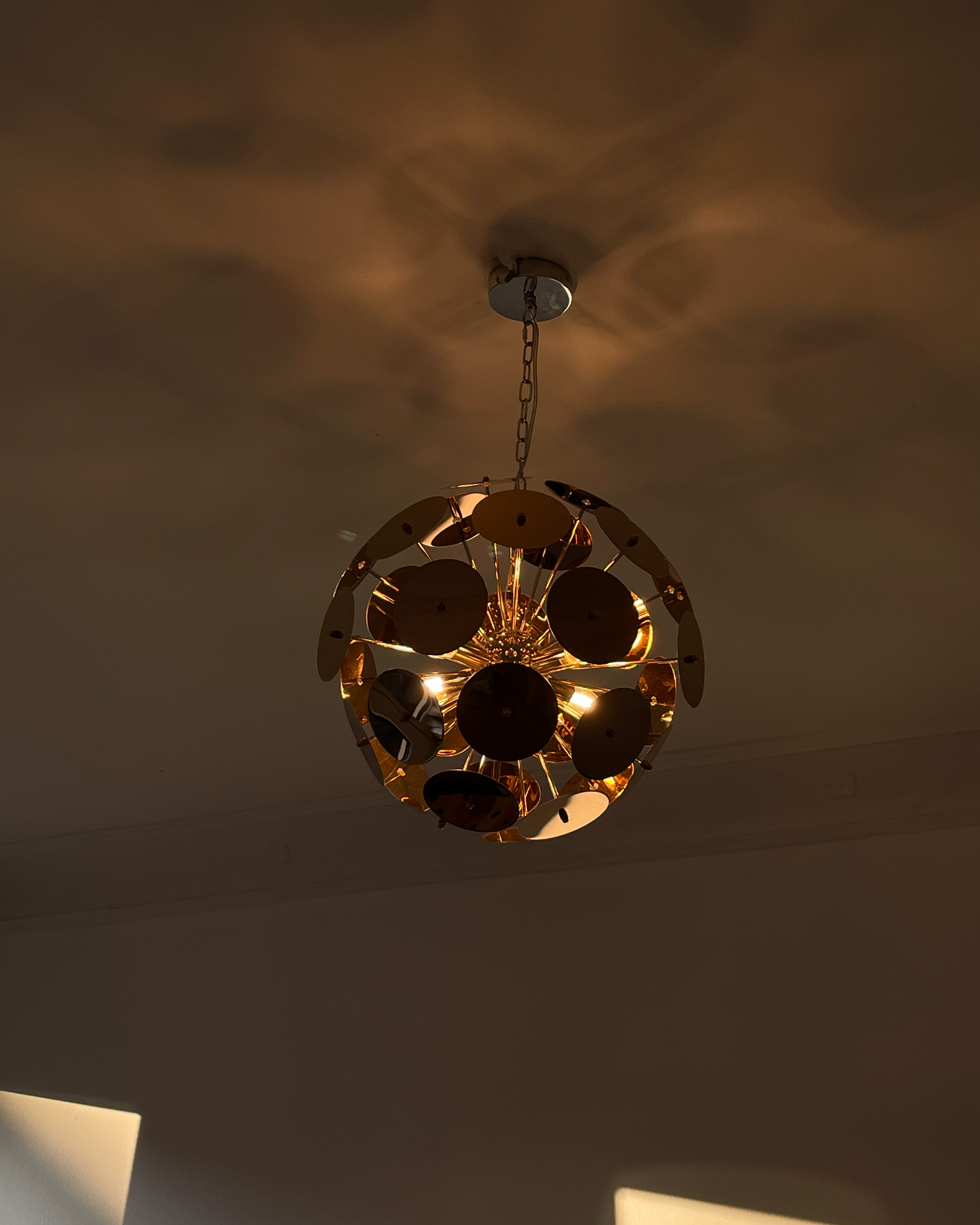 4 Light Metal Pendant Lamp Copper ZAMBEZI_848024