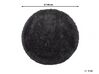 Dywan shaggy okrągły ⌀ 140 cm czarny CIDE_746997