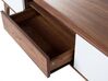 TV Stand Dark Wood with White EERIE_438338